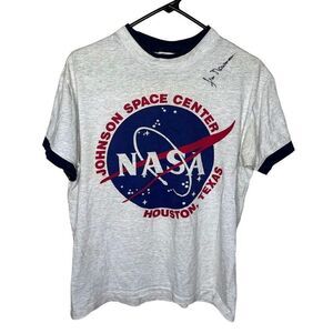 Vintage NASA Signed Single Stitch T Shirt Large